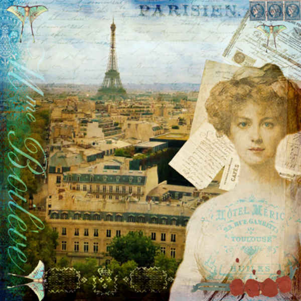 Trademark Fine Art 'Postcards of Paris I' Canvas Art by Sandy Lloyd 