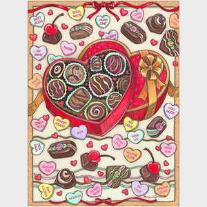 Chocolates and Candy Hearts