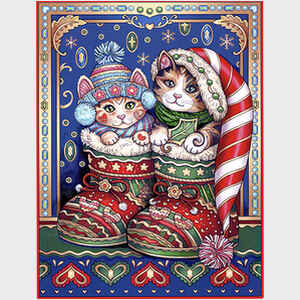 Christmas Kittens in Boots