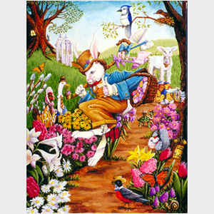 Easter Bunny Jumping