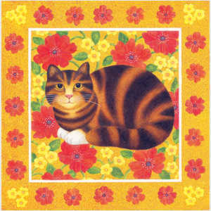 Kitty in Spring Flowers III