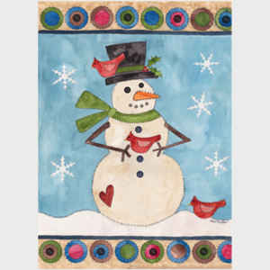 Snowman and Cardinals