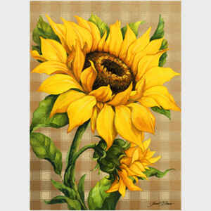 Summer Sunflower, tan background