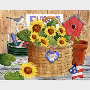 Sunflower Basket