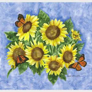 Sunflowers and Monarchs
