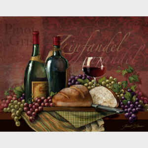Zinfandel, red background